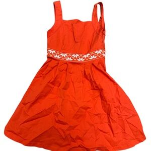 Mayoral Red Brick Embroidered Dress